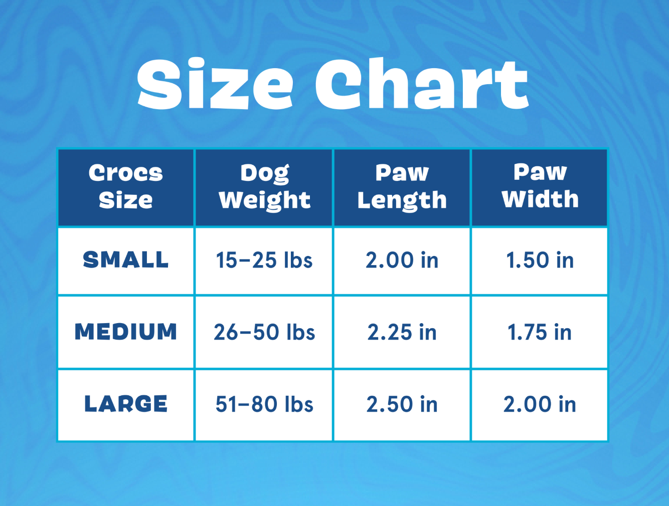 Crocs Size Chart